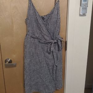 Aerie checkered wrap dress
